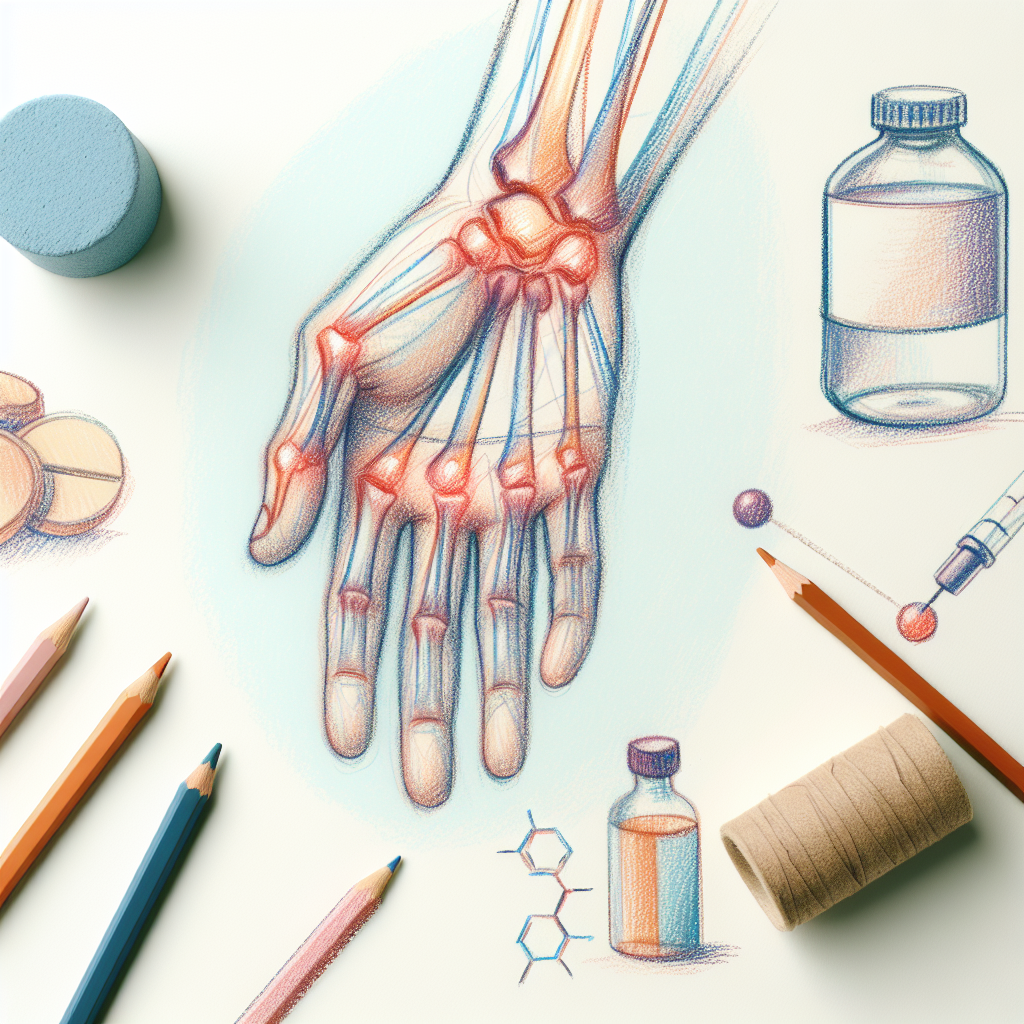 Pastelková ilustrace znázorňující téma: Zdraví kloubů