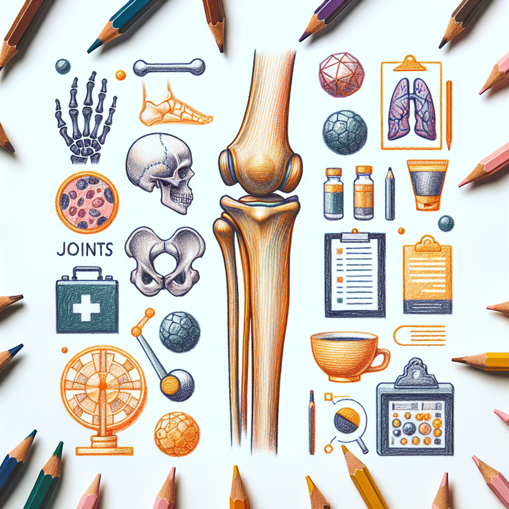 Pastelková ilustrace znázorňující téma: Zdraví kloubů