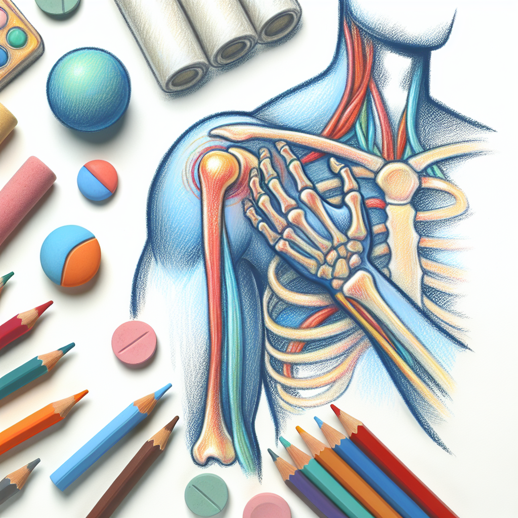 Pastelková ilustrace znázorňující téma: Zdraví a fyzioterapie