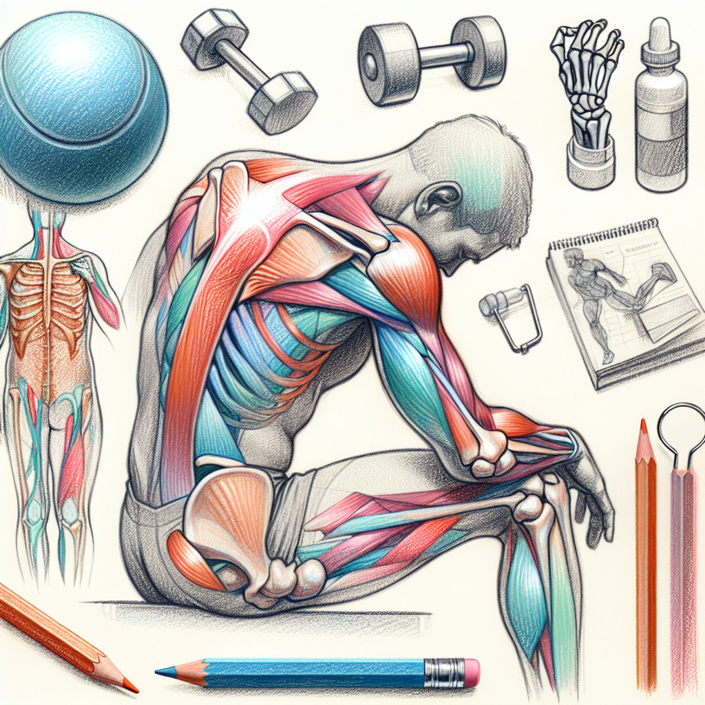 Pastelková ilustrace znázorňující téma: Rehabilitace