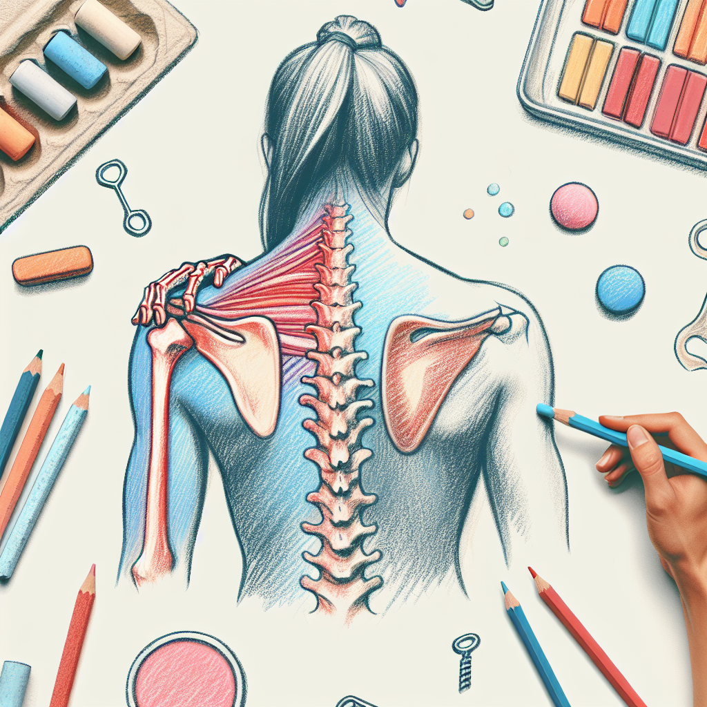 Pastelková ilustrace znázorňující téma: Zdraví a bolest