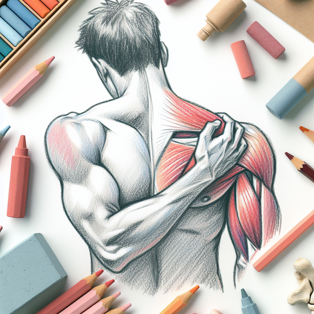 Pastelková ilustrace znázorňující téma: Zdraví a fyzioterapie