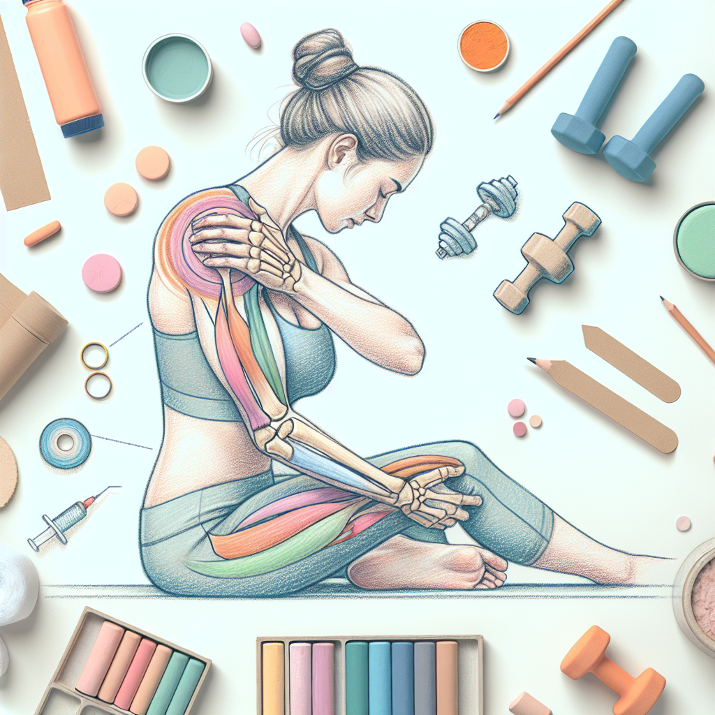 Pastelková ilustrace znázorňující téma: Rehabilitace