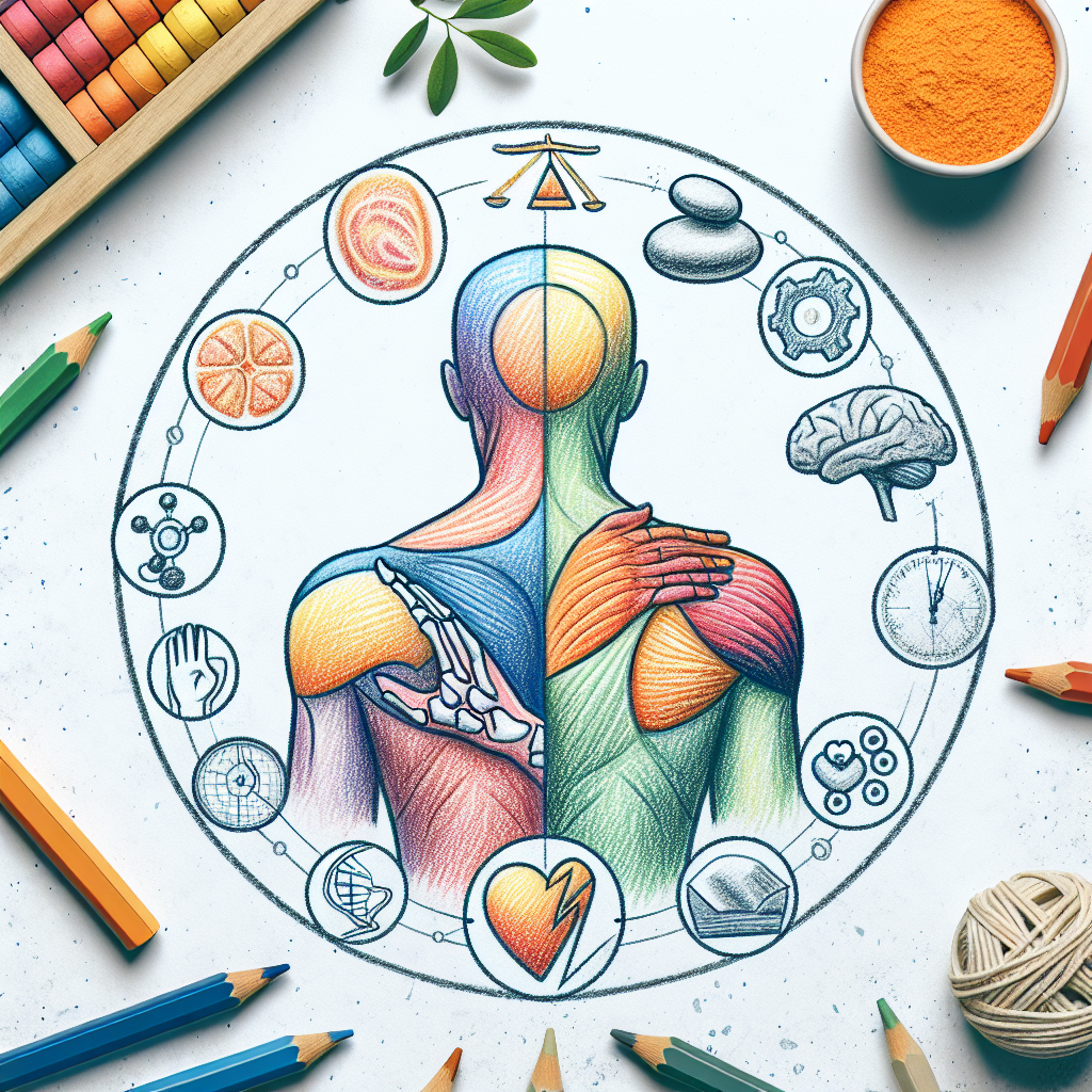Pastelková ilustrace znázorňující téma: Zdraví a Wellness