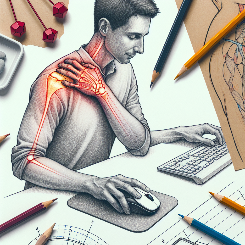 Pastelková ilustrace znázorňující téma: Ergonomie