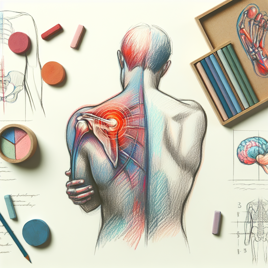 Pastelková ilustrace znázorňující téma: Psychosomatika