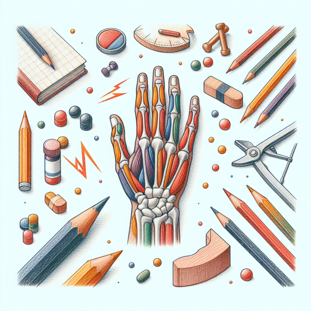 Pastelková ilustrace znázorňující téma: Zdraví a fyzioterapie