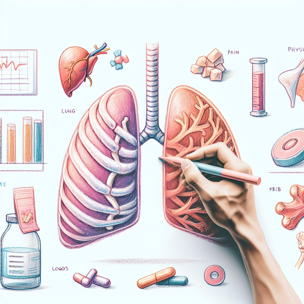 Pastelková ilustrace znázorňující téma: Onemocnění plic