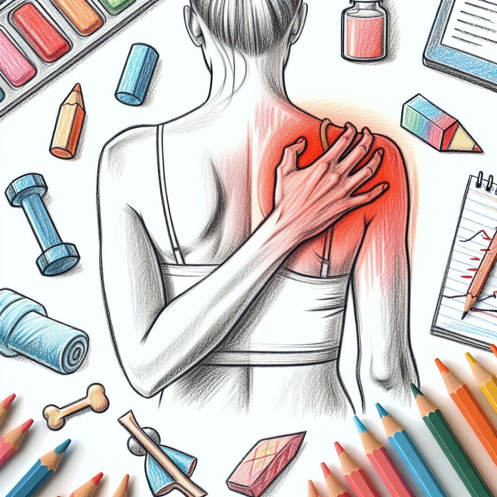 Pastelková ilustrace znázorňující téma: Zdraví a fyzioterapie