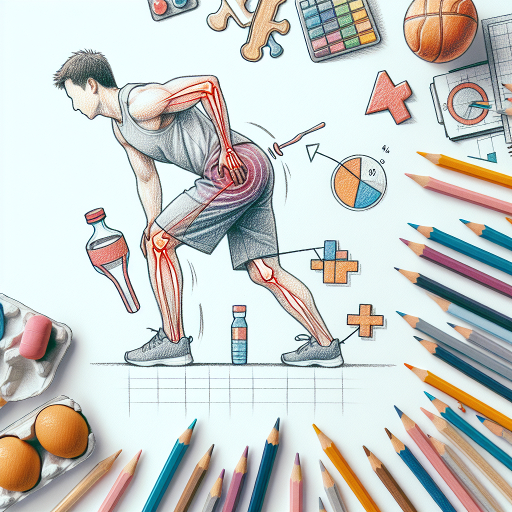 Pastelková ilustrace znázorňující téma: Zdraví a sport