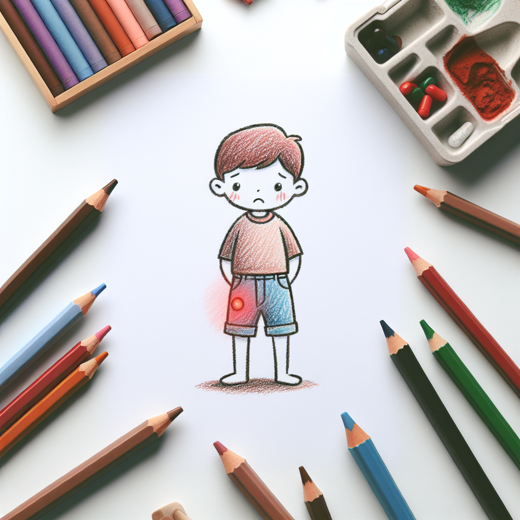 Pastelková ilustrace znázorňující téma: Zdraví dětí