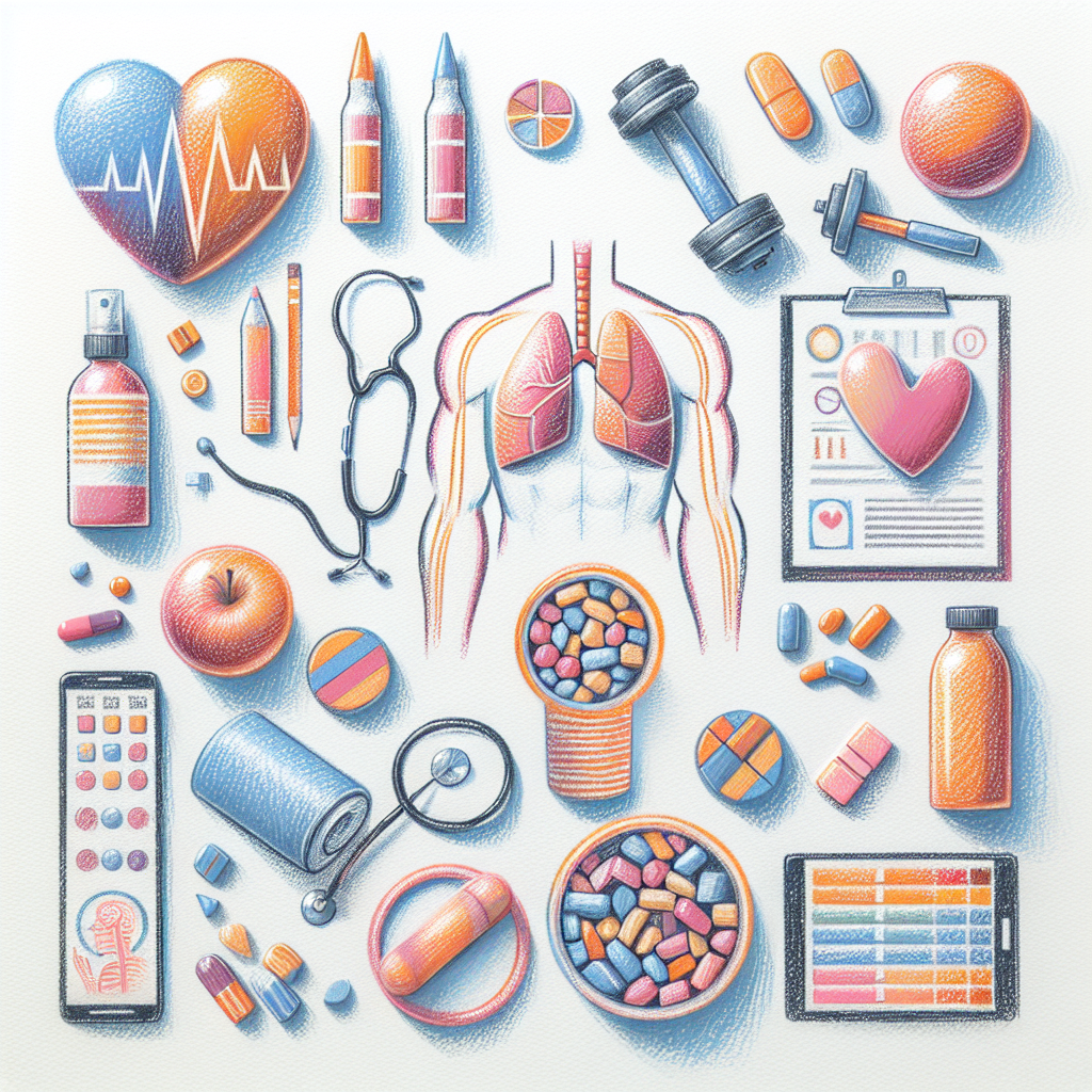 Pastelková ilustrace znázorňující téma: Zdraví