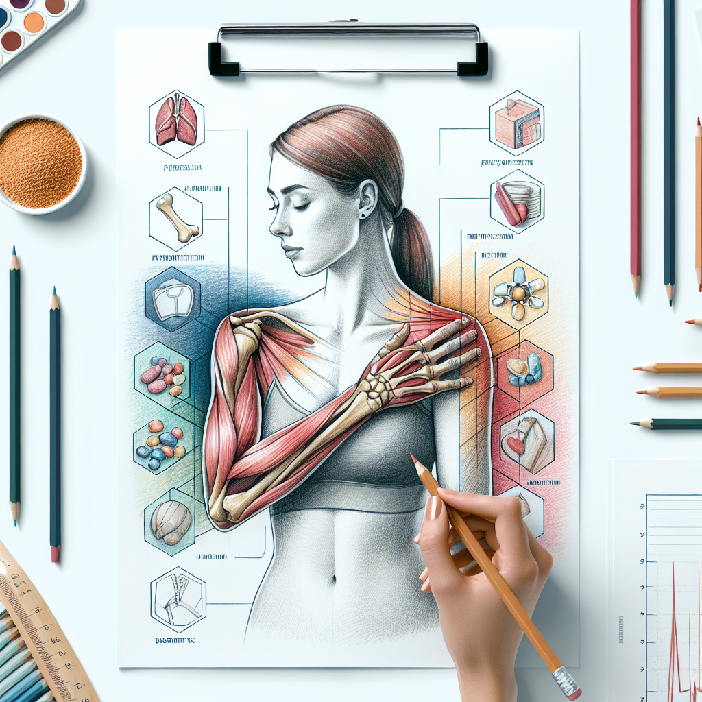 Pastelková ilustrace znázorňující téma: Zdraví a fitness