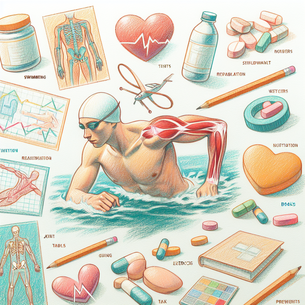 Pastelková ilustrace znázorňující téma: Plavání