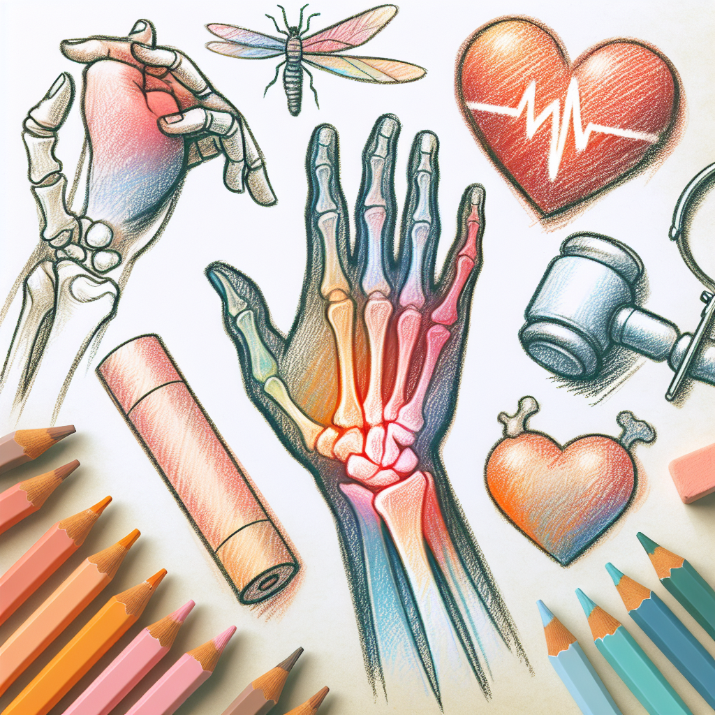 Pastelková ilustrace znázorňující téma: Zdraví