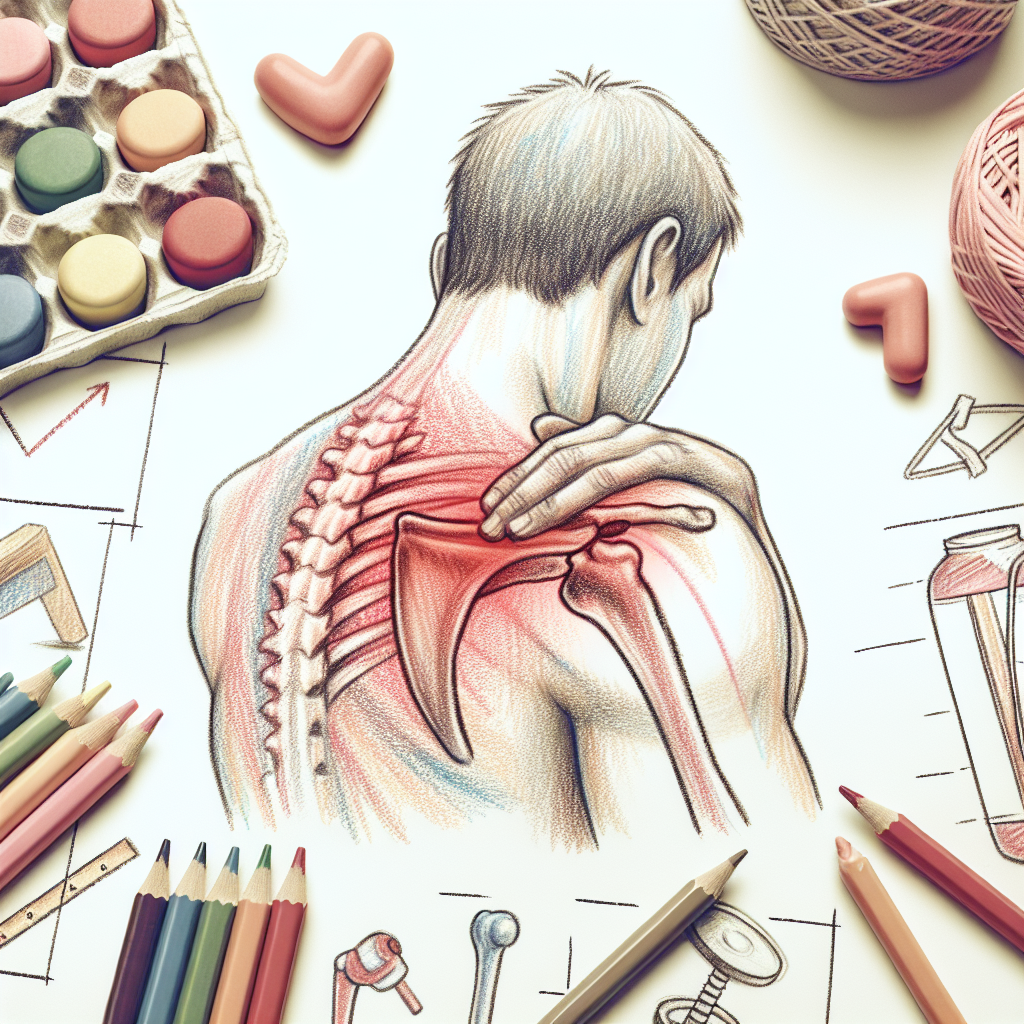 Pastelková ilustrace znázorňující téma: Fyzioterapie