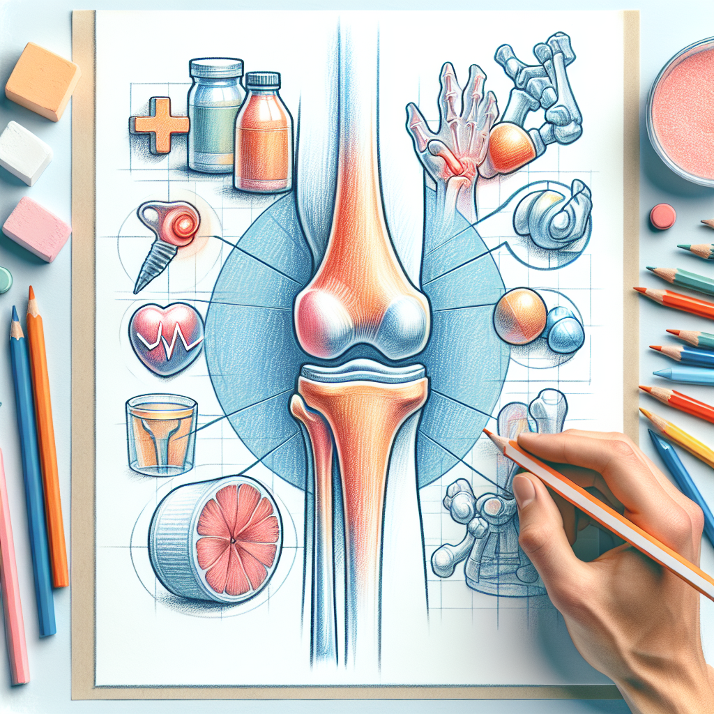 Pastelková ilustrace znázorňující téma: Zdraví kloubů