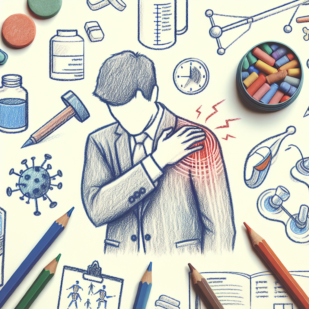 Pastelková ilustrace znázorňující téma: Bolesti kloubů