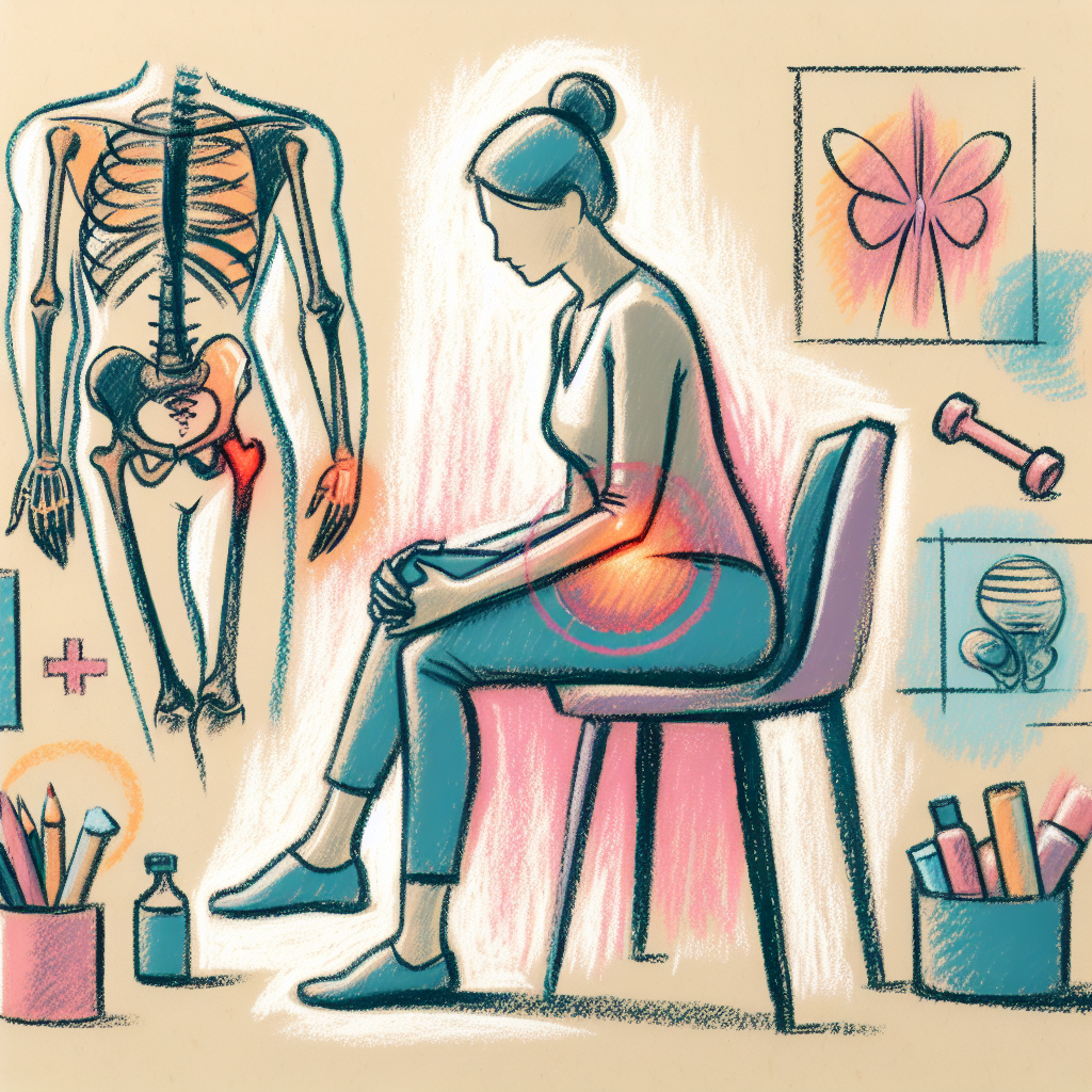 Pastelková ilustrace znázorňující téma: Zdraví kloubů