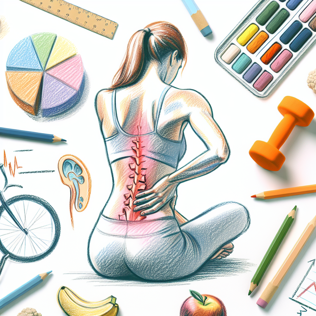 Pastelková ilustrace znázorňující téma: Zdraví a fitness