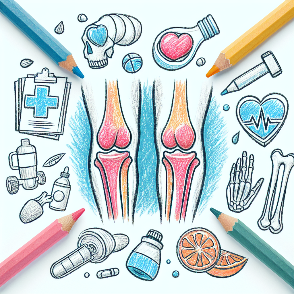 Pastelková ilustrace znázorňující téma: Zdraví kloubů
