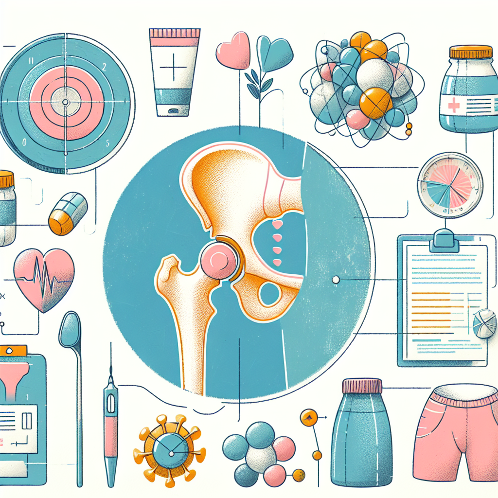 Pastelková ilustrace znázorňující téma: Rehabilitace kyčle