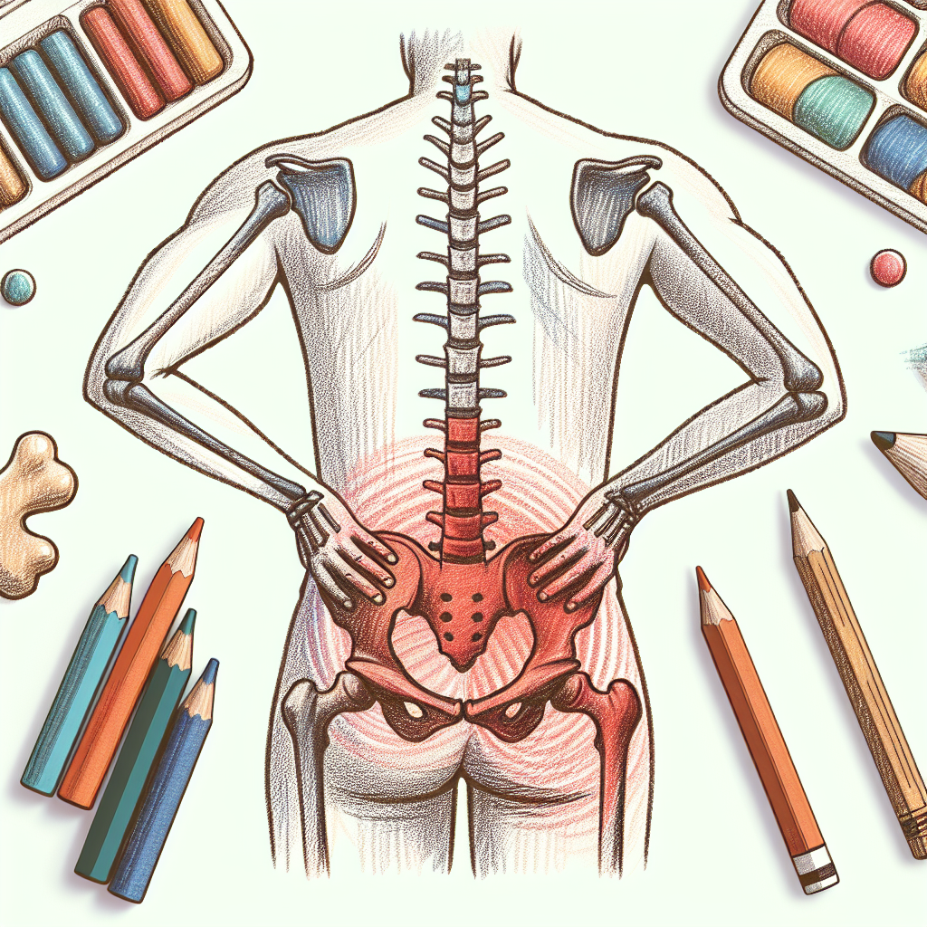 Pastelková ilustrace znázorňující téma: Osteoporóza