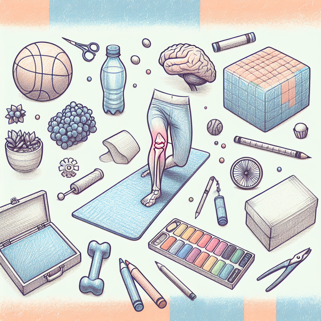 Pastelková ilustrace znázorňující téma: Zdraví kloubů