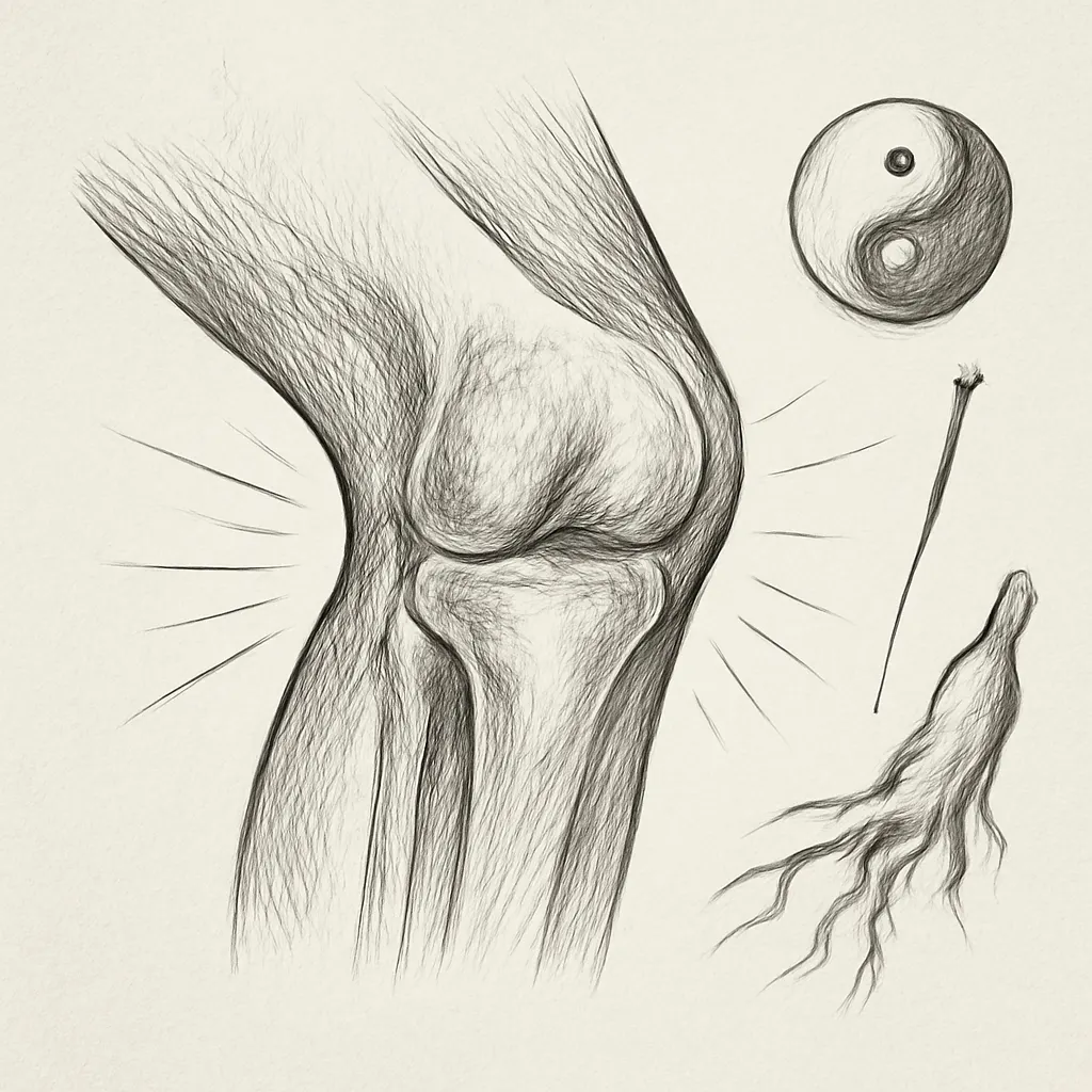 Ilustrace znázorňující téma: Bolest kolene