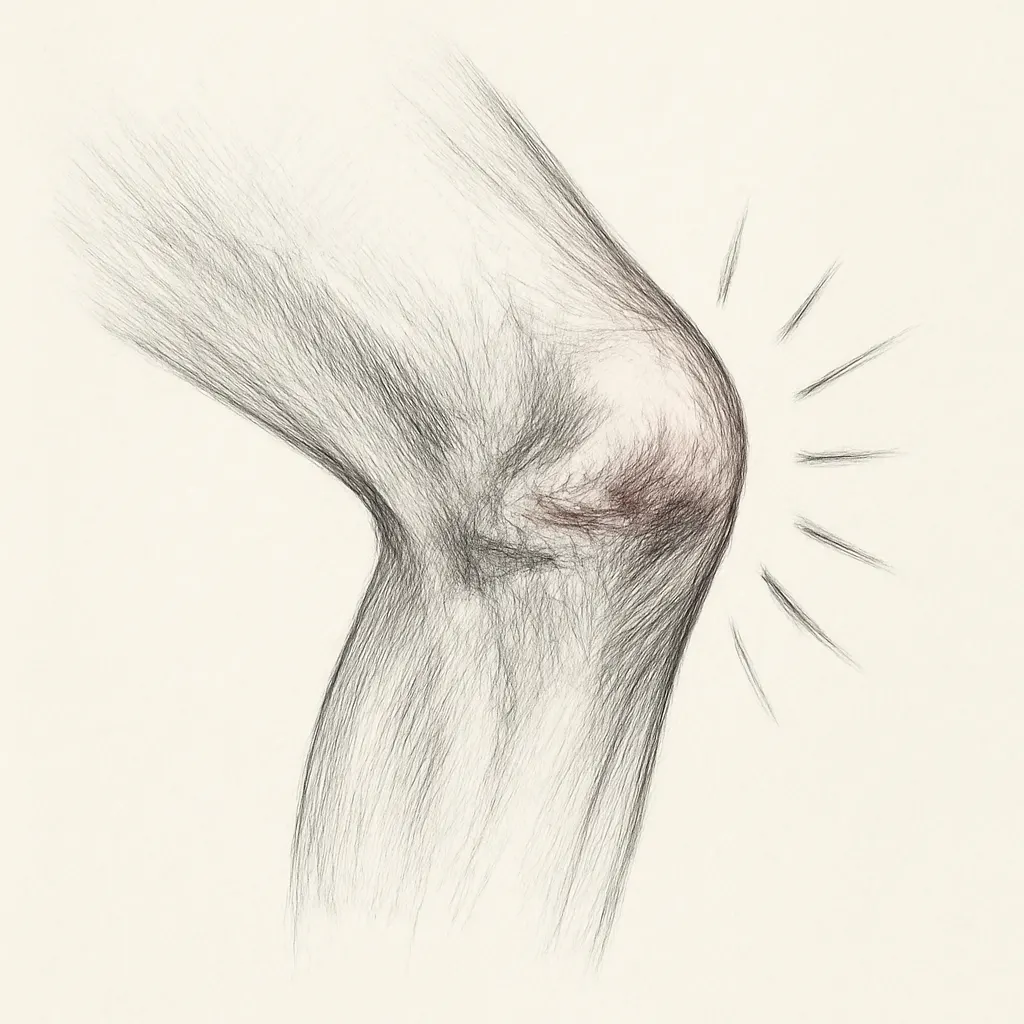 Ilustrace znázorňující téma: Bolest kolene
